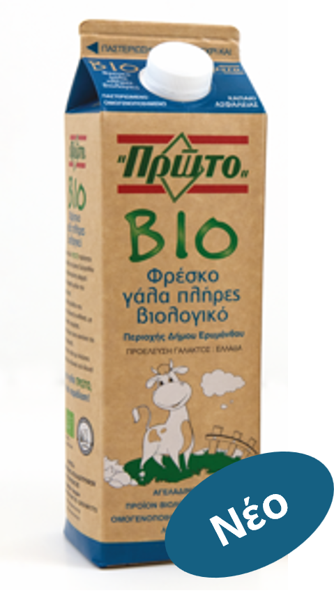 Φρέσκο Βιολογικό Γάλα Πλήρες 1L